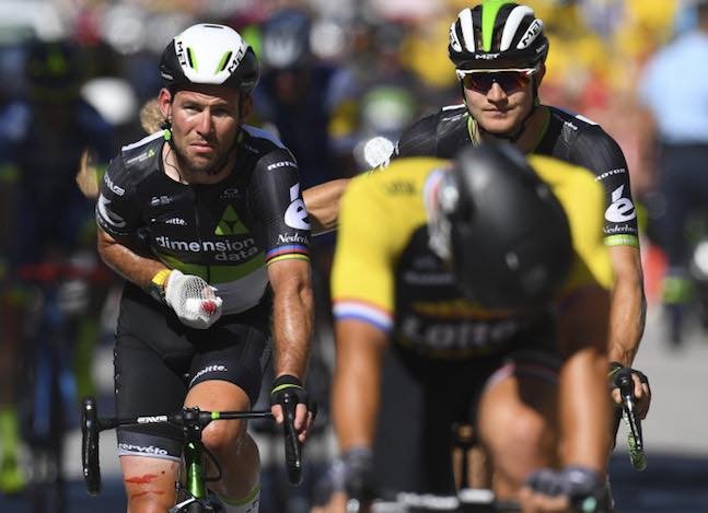 VITTEL, FRANCE - JULY 4 : CAVENDISH Mark (GBR) Rider of Team Dimension Data during stage 4 of the 104th edition of the 2017 Tour de France cycling race, a stage of 207.5 kms between Mondorf-Les-Bains and Vittel on July 04, 2017 in Vittel, France, 04/07/2017