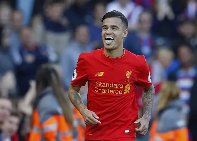 Britain Football Soccer - Liverpool v Crystal Palace - Premier League - Anfield - 23/4/17 Liverpool's Philippe Coutinho