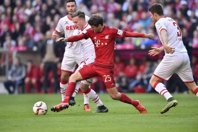 Thomas Muller FC Bayern vs Yannick Gerhardt