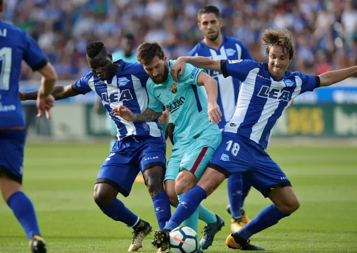 Soccer Football - Spanish La Liga Santander - Deportivo Alaves vs FC Barcelona - Vitoria-Gasteiz, Spain - August 26, 2017   Lionel Messi in action