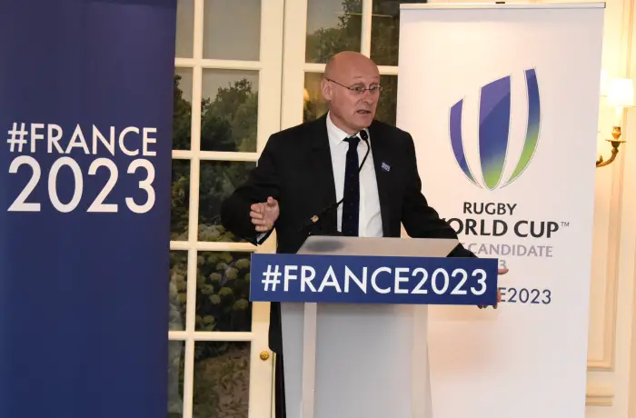 Bernard Laporte ( president de la Federation Francaise de Rugby ) FFR