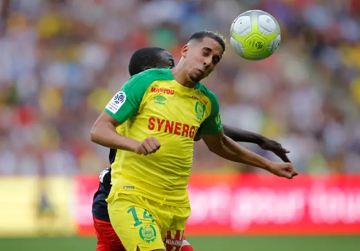 Soccer Football - Ligue 1 - FC Nantes vs Olympique Lyonnais - Nantes, France - August 26, 2017   NantesÄô Yassine El Ghanassy in action