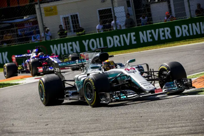 Lewis Hamilton (GBR) Mercedes-Benz F1 W08 Hybrid at Formula One World Championship, Rd13, Italian Grand Prix, Race, Monza, Italy, Sunday 3 September 2017.