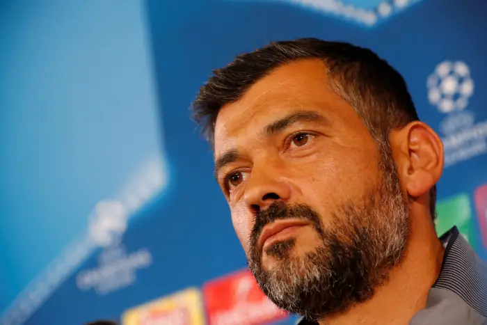 FC Porto coach Sergio Conceicao during the press conference