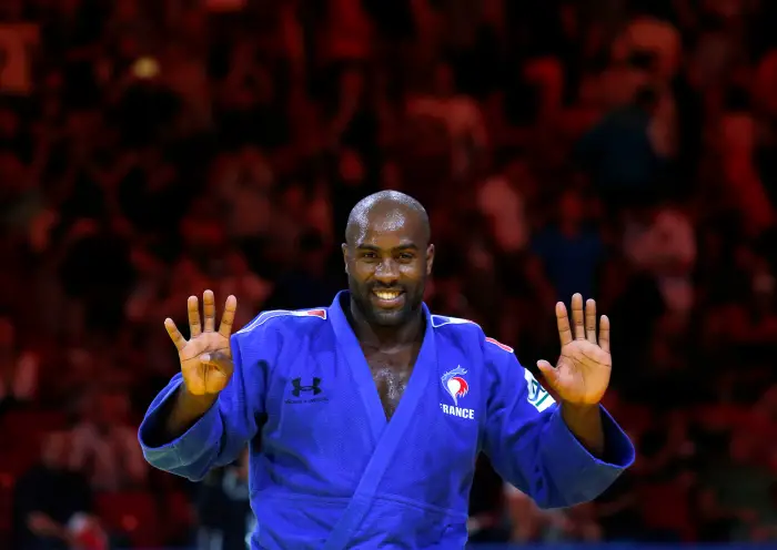 Judo Championships - Men over 100kg - Final Teddy Riner celebrates