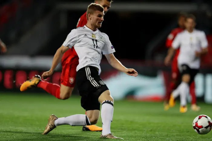 Germany¹s Timo Werner scores their first goal