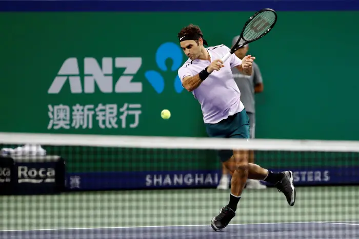 Tennis - Shanghai Masters tennis tournament - Shanghai, China - October 11, 2017 - Roger Federer of Switzerland in action