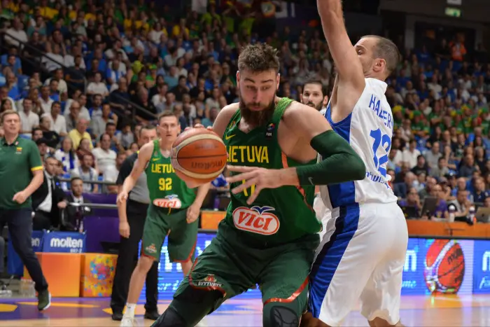 September 2, 2017 - Telaviv, Israel, Israel - Jonas Valanciunas of Lithuania during Erurobasket Group B a game between Israel vs Lithuania , Telaviv 02//09/2017.