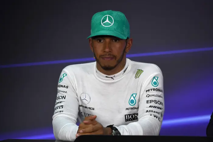 Lewis Hamilton (GBR) Mercedes AMG F1 in the Press Conference at Formula One World Championship, Rd15, Malaysian Grand Prix, Race, Sepang, Malaysia, Sunday 1 October 2017.