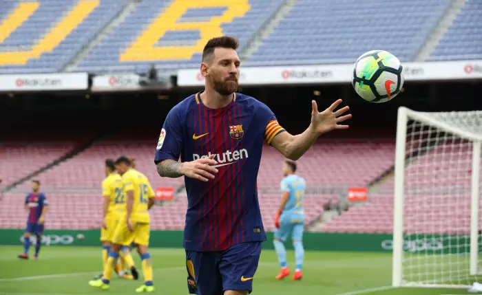 Soccer Football - La Liga Santander - FC Barcelona vs Las Palmas - Camp Nou, Barcelona, Spain - October 1, 2017   Barcelona¹s Lionel Messi during the match