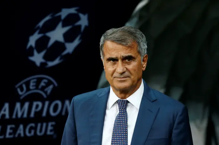 Soccer Football - Champions League - Besiktas JK vs RB Leipzig - Vodafone Arena, Istanbul, Turkey - September 26, 2017   Besiktas coach Senol Gunes