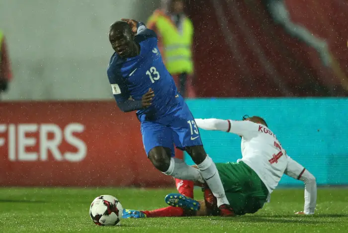 Soccer Football - 2018 World Cup Qualifications - Europe - Bulgaria vs France - Vasil Levski National Stadium, Sofia, Bulgaria - October 7, 2017   France's N'Golo Kante in action with Bulgaria¹s Georgi Kostadinov