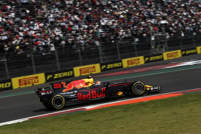 Max Verstappen (NED) Red Bull Racing RB13 at Formula One World Championship, Rd18, Mexican Grand Prix, Practice, Circuit Hermanos Rodriguez, Mexico City, Mexico, Friday 27 October 2017.