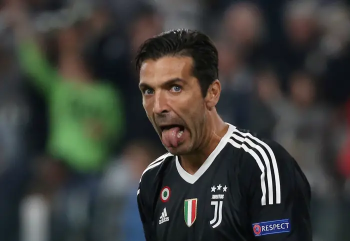 Juventus¹ Gianluigi Buffon celebrates after their first goal