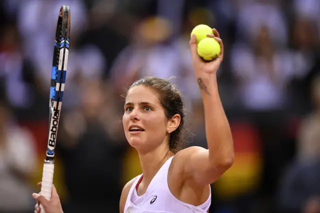 Julia georges (ger) Action shot Tennis women team Germany Germany Fed Cup Federations FedCup 2017 Germany vs Ukraine Porsche Arena Stuttgart 22 04 2017