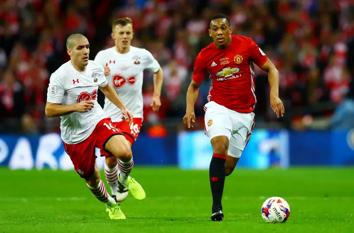 Anthony Martial of Manchester United during the EFL Cup Final match