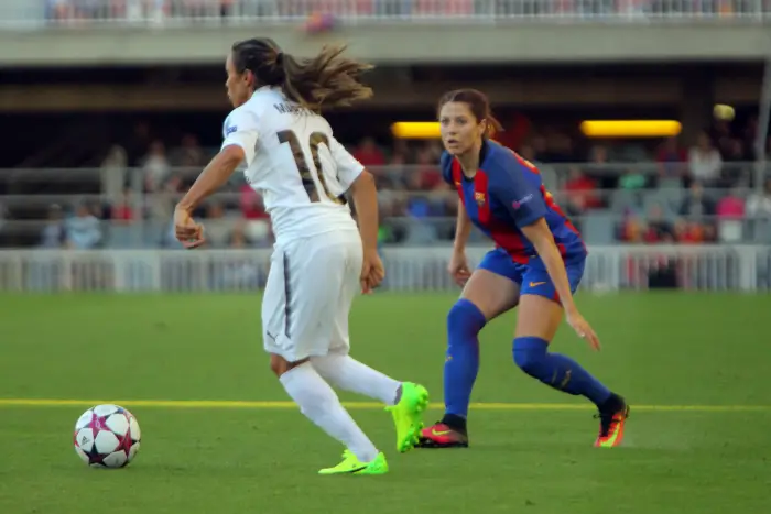 Women's Champions League between FC Barcelona against Rosengard, quarterfinals, at the Mini Estadi in Barcelona, Spain, Wednesday March 30, 2017
