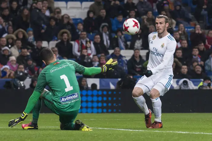 Real Madrid Gareth Bale and Fuenlabrada Jordi Codina
