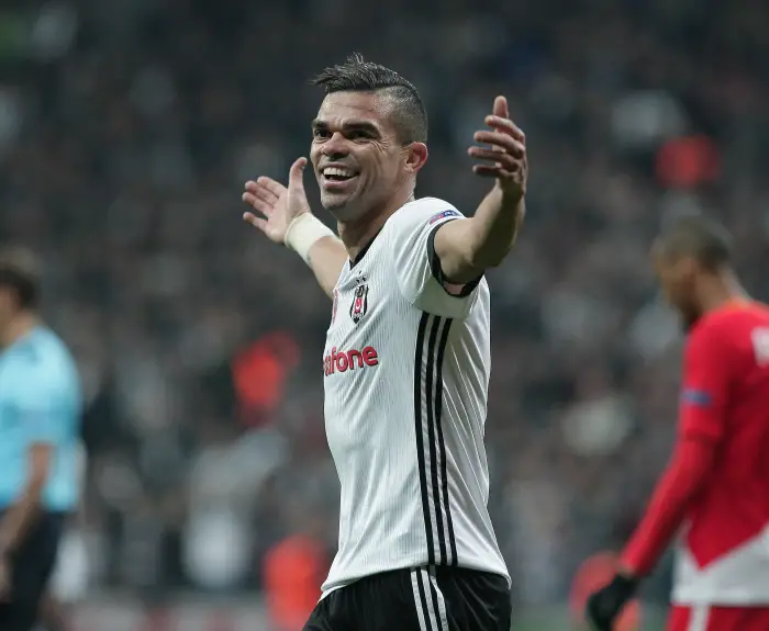 Pepe of Besiktas  during UEFA Champions league match between Besiktas and Monaco at Vodfone Park in Istanbul , Turkey on November 01 , 2017.