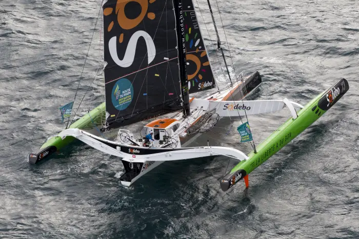 Thomas Coville (Sodebo Ultime) - Classe Ultime - Route du Rhum-Destination Guadeloupe 2014 - Saint Malo le 02/11/2014