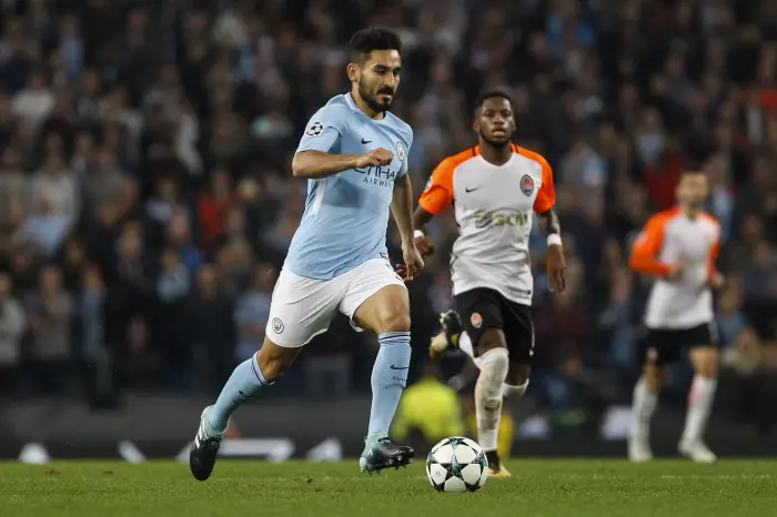 Ilkay Gundogan of Manchester City during the UEFA Champions League Group F match between Manchester City and Shakhtar Donetsk at the Etihad Stadium on September 26th 2017 in Manchester, England