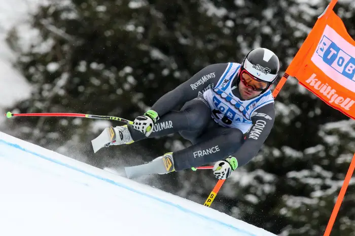 KVITFJELL,NORWAY,25.FEB.17 - ALPINE SKIING - FIS World Cup, downhill, men. Image shows David Poisson (FRA).