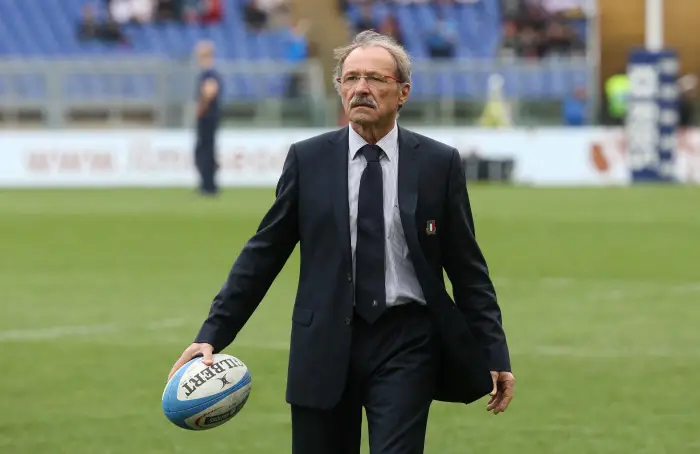 Italy head coach Jacques Brunel before the game
