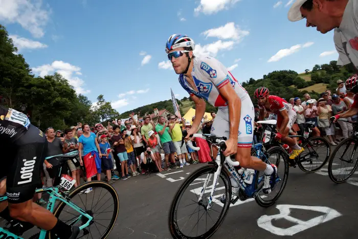 Cycling - The 104th Tour de France cycling race - The 189.5-km Stage 15 from Laissac-Severac l'Eglise to Le Puy-en-Velay, France - July 16, 2017 - FDJ rider Thibaut Pinot of France in action.