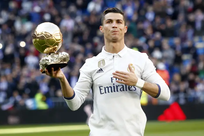 Real Madrid's Cristiano Ronaldo ballon d or 2016 during La Liga match. January 7,2016.