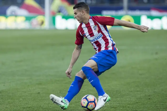 Lucas Hernandez of Atletico de Madrid during the match of La Liga between  Atletico de Madrid and Club Atletico Osasuna at Vicente Calderon  Stadium  in Madrid, Spain. April 15, 2017. (ALTERPHOTOS / Rodrigo Jimenez)