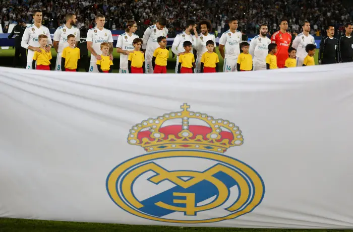 Soccer Football - FIFA Club World Cup Final - Real Madrid vs Gremio FBPA - Zayed Sports City Stadium, Abu Dhabi, United Arab Emirates - December 16, 2017   Real Madrid players line up before the match