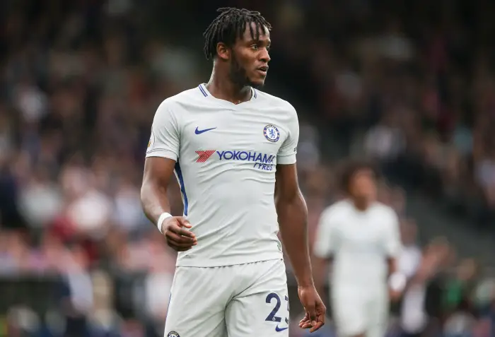 Michy Batshuayi of Chelsea during the Premier League match between Crystal Palace and Chelsea at Selhurst Park on October 14th 2017 in London, England.