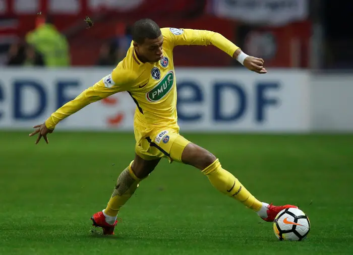 Soccer Football - Coupe de France - Stade Rennes v Paris St Germain - Roazhon Park, Rennes, France - January 7, 2018   Paris Saint-Germain¹s Kylian Mbappe in action