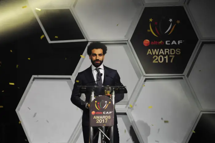 Afrikas Fuþballer des Jahres (180105) -- ACCRA, Jan. 5, 2018 -- Mohamed Salah of Egypt attends the Confederation of African Football awards ceremony in Accra, Ghana