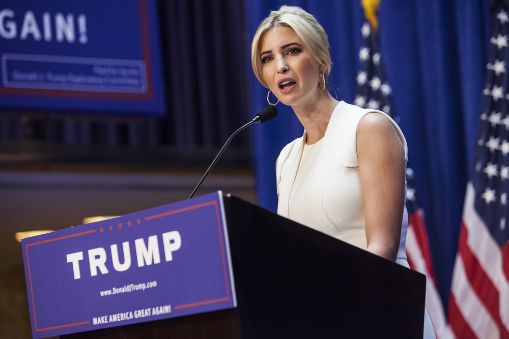 NEW YORK, NY - JUNE 16:   Ivanka Trump arrives to a press event where her father, business mogul Donald Trump, announced his candidacy for the U.S. presidency at Trump Tower on June 16, 2015 in New York City.  Trump is the 12th Republican who has announced running for the White House.  (Photo by Christopher Gregory/Getty Images)