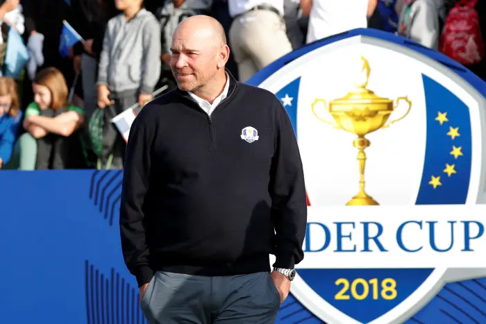 European Ryder Cup captain Thomas Bjorn attends a golf event at France's Golf National where the Ryder Cup 2018 tournament will be held at Saint-Quentin-en Yvelines, France, October 16, 2017.