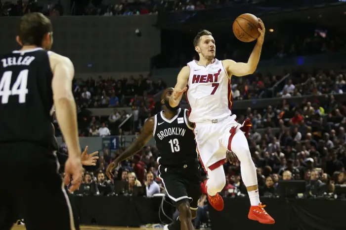 Basketball - NBA Global Games - Brooklyn Nets v Miami Heat - Arena Mexico, Mexico City, Mexico December 9, 2017. Goran Dragic of Miami Heat in action.
