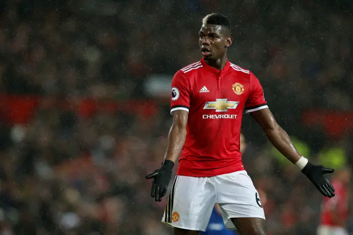 Soccer Football - Premier League - Manchester United vs Stoke City - Old Trafford, Manchester, Britain - January 15, 2018   Manchester United's Paul Pogba reacts