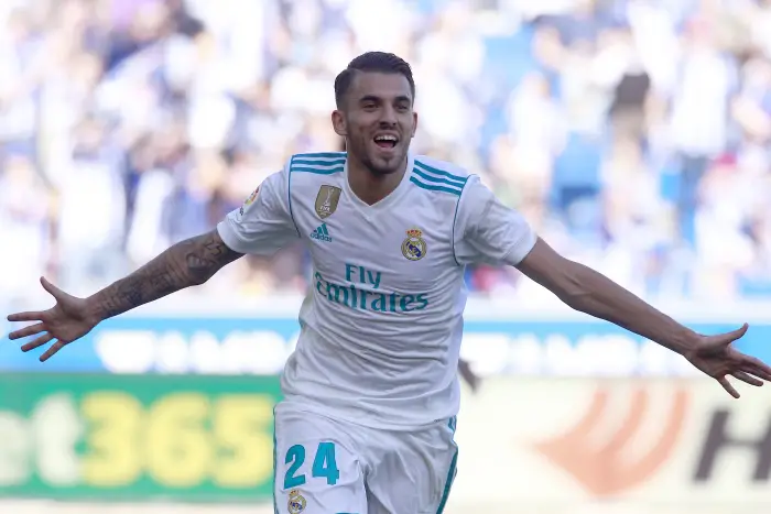 Real Madrid's Dani Ceballos celebrates goal