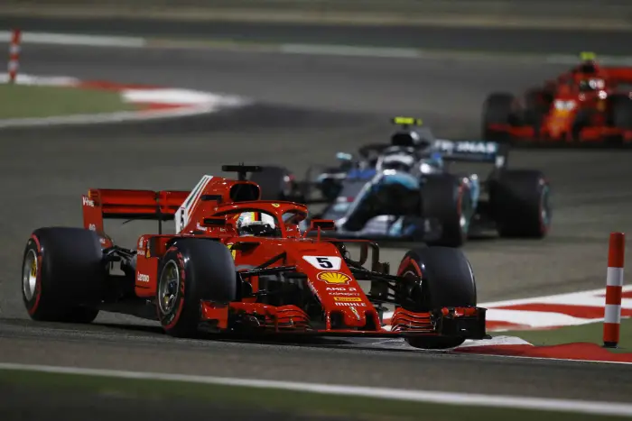 Sebastian Vettel (GER) Ferrari SF-71H at Formula One World Championship, Rd2, Bahrain Grand Prix, Race, Bahrain International Circuit, Sakhir, Bahrain, Sunday 8 April 2018.