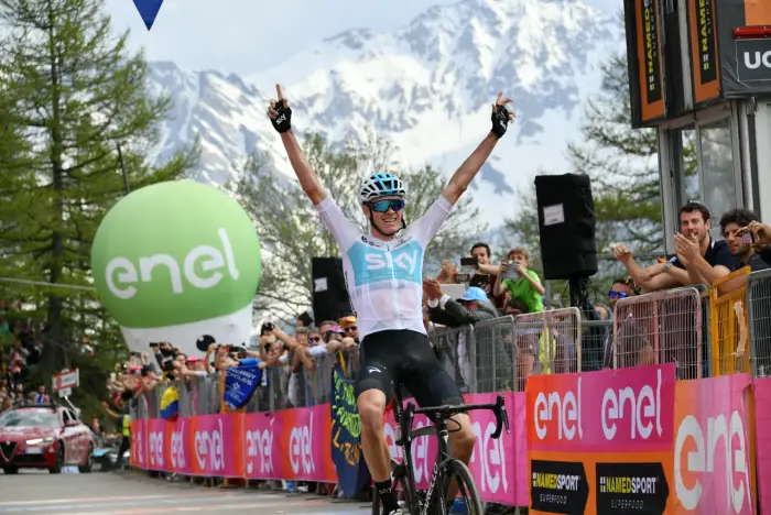 il vincitore di tappa FROOME Chris (GBR) (TEAM SKY)