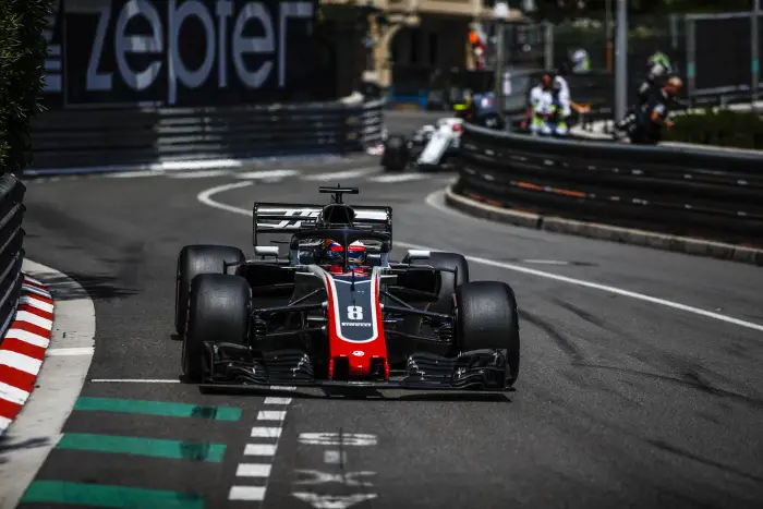 Romain Grosjean (FRA) Haas VF-18 at Formula One World Championship, Rd6, Monaco Grand Prix, Qualifying, Monte-Carlo, Monaco, Saturday 26 May 2018.