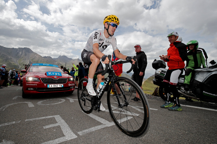 Cycling - The 104th Tour de France cycling race - The 183-km Stage 17 from La Mure to Serre-Chevalier, France - July 19, 2017 - Team Sky rider Mikel Nieve of Spain in action