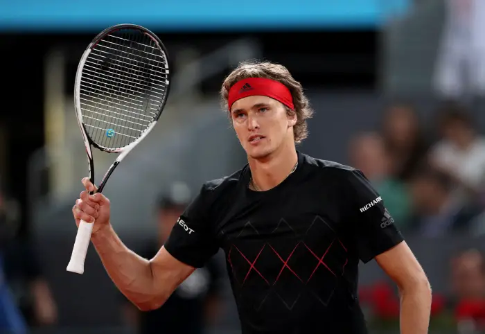 Tennis - ATP 1000 - Madrid Open - Madrid, Spain - May 11, 2018   Germany's Alexander Zverev celebrates winning his quarter final match against John Isner of the U.S.