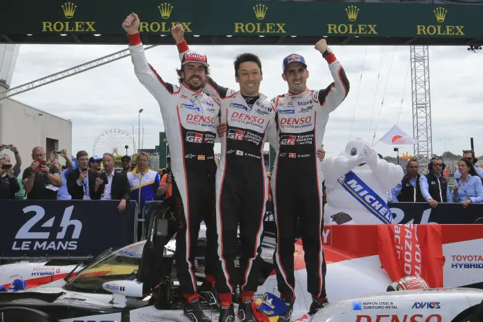 WINNER 24 HOURSE OF LE MANS #8 TOYOTA GAZOO RACING (JPN) TOYOTA TS050 HYBRID LMP1 SEBASTIEN BUEMI (CHE) KAZUKI NAKAJIMA (JPN) FERNANDO ALONSO (ESP)