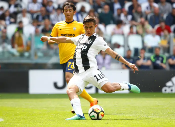 Soccer Football - Serie A - Juventus vs Hellas Verona - Allianz Stadium, Turin, Italy - May 19, 2018   Juventus' Paulo Dybala has a shot at goal