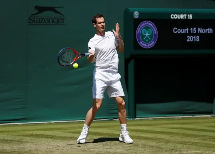 Tennis - Wimbledon Preview - All England Lawn Tennis and Croquet Club, London, Britain - June 30, 2018   Britain's Andy Murray during practice