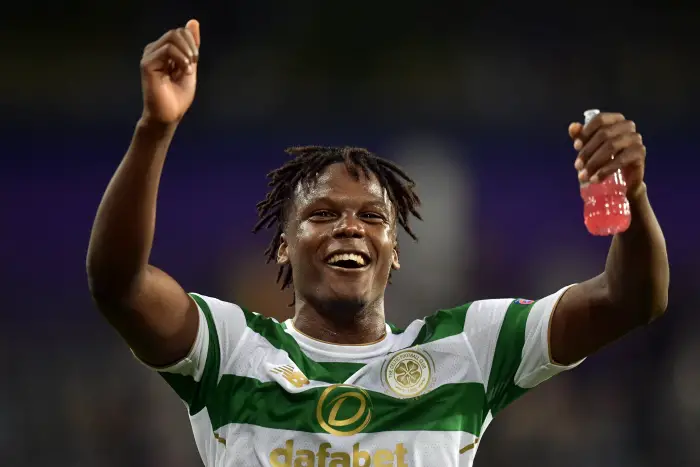 ANDERLECHT, BELGIUM - SEPTEMBER 27 : Dedryck Boyata defender of Celtic FC celebrates during the Champions League Group B  match between RSC Anderlecht and Celtic FC on September 27, 2017 in Anderlecht, Belgium, 27/09/2017