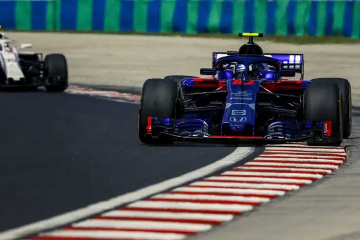 Pierre Gasly (FRA) Scuderia Toro Rosso STR13 at Formula One World Championship, Rd12, Hungarian Grand Prix, Practice, Hungaroring, Hungary, Friday 27 July 2018.