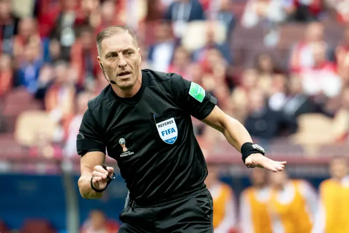 referee Nestor Pitana during the FIFA World Cup WM Weltmeisterschaft Fussball group stage match between Russia and Saudi Arabia on June 14, 2018 in Moscow.